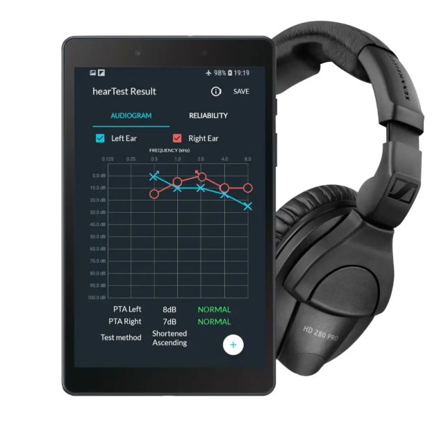 Audiogram (Hearing Test) HearX equipment